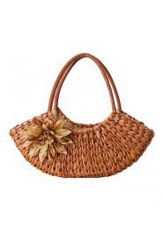 Fashion Woman Bag Shell shaped Shoulder Bag Corn Husk Straw Bag Beach Bags Woven Knitting Handbag Travel Bags