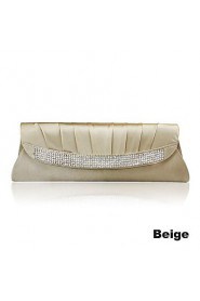 Gorgeous Silk Shell With Austrian Rhinestones Evening Handbags/ Clutches More Colors Available