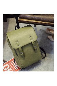 Women PU Bucket Backpack Green / Gray / Black