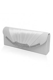 Women Satin Minaudiere Clutch / Evening Bag White / Purple / Blue / Gold / Red / Black / Almond