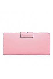 Women's PU Long Wallet/Card/Clutch bag Black/Pink