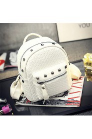 Women PU Bucket Backpack White / Beige / Gold / Silver / Black