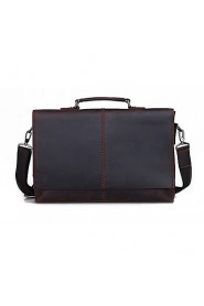 Men Vintage Stylish Leather Briefcase Office Laptop Bag Brown Messenger Bag