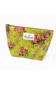 Women PU Casual Cosmetic Bag Yellow 18.5cm*10cm*7.5cm