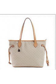 Women Casual PVC Tote White / Black