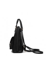 Women PU Duffel Backpack Black