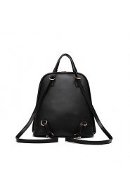 Women PU Duffel Backpack Black