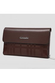 Men PU Knucklebox Clutch / Wallet Brown / Black