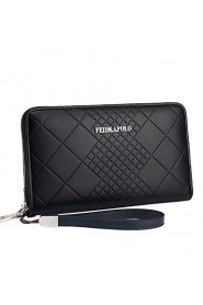 Men PU Knucklebox Clutch / Wallet Blue / Brown / Black