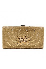 Women Satin Minaudiere Clutch / Evening Bag Gold / Silver / Black