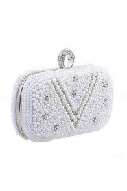 Women Imitation Pearl Shoulder Bag / Clutch / Evening Bag / Wristlet White / Black / Champagne