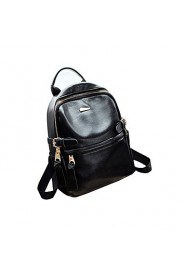 Women Casual PU Zipper Backpack