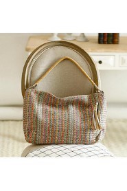 Women Casual Straw Tote Beige