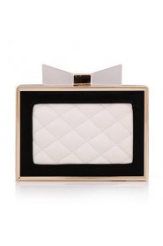 Women's The Bow Color Matching Grid Party/Evening Bag