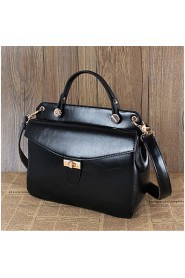 Women Cowhide Doctor Tote Multi color