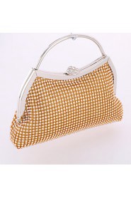 Women PU Minaudiere Tote / Clutch / Evening Bag / Wallet / Mobile Phone Bag Gold / Silver / Black
