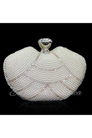 Women Other Leather Type Minaudiere Clutch / Evening Bag White / Black