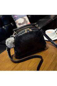 Women Casual PU Shoulder Bag Gray / Black