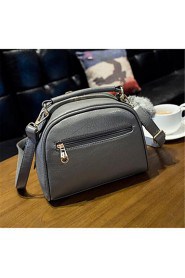 Women Casual PU Shoulder Bag Gray / Black