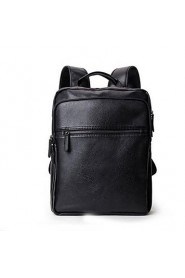 Men PU Bucket Backpack Black