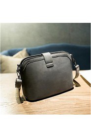 Women Casual PU Shoulder Bag Gray / Black