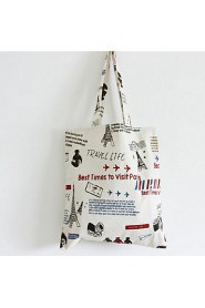 Women Casual / Shopping Canvas Shoulder Bag White