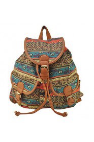 Women Sports / Shopping Canvas Toggle Backpack