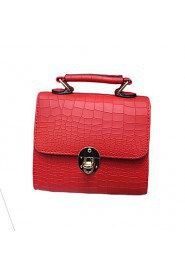 Fashion Shoulder Bag Woman Packet PU Solid Color Leather Messenger Bag