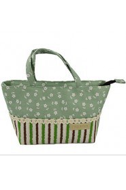 Women Casual Canvas Tote Green / Red