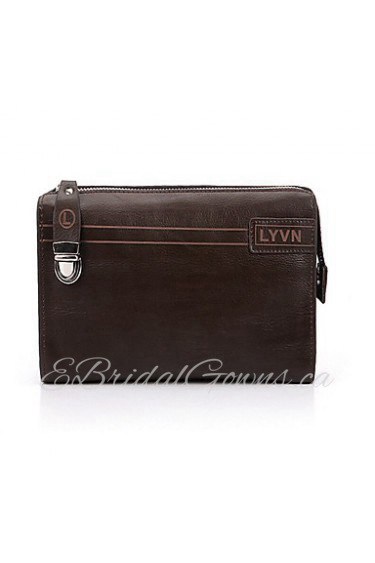 Men's Genuine Leather Business Briefcase Clutch Bags Wallet