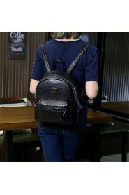 Women Cowhide Bucket Backpack / School Bag Blue / Black / Burgundy