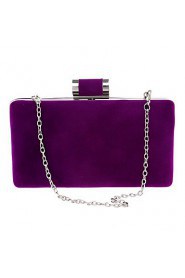 Women Polyester / Metal Minaudiere Clutch / Evening Bag Purple / Blue / Red / Black