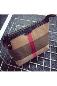 Women Canvas Casual Cosmetic Bag Brown 21cm*13cm