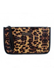 Women PU Fold over Clutch Clutch Animal Print