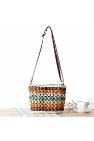 Women Casual Straw Shoulder Bag Blue / Yellow / Brown / Fuchsia