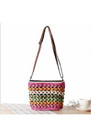 Women Casual Straw Shoulder Bag Blue / Yellow / Brown / Fuchsia