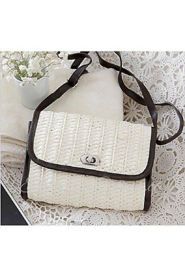 Women Casual Straw Shoulder Bag White / Beige / Blue / Green / Brown / Khaki