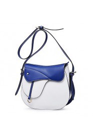 Women Casual Cowhide Shoulder Bag Blue / Red