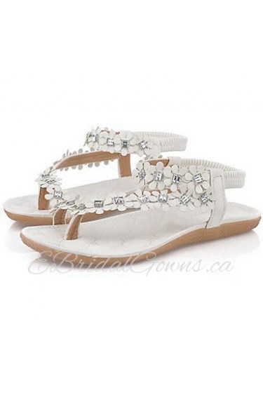 Women' Shoes Leather Flat Heel Flip Flops Sandals Casual (More Colors available)