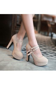 Women's Shoes Heel Heels / Platform Heels Office & Career / Dress / Casual Black / Blue / Red / Beige