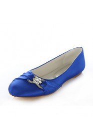 Women's Shoes Silk Flat Heel Round Toe Flats Wedding / Party & Evening / Dress Pink / Purple / Red / Silver / Royal Blue
