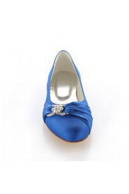 Women's Shoes Silk Flat Heel Round Toe Flats Wedding / Party & Evening / Dress Pink / Purple / Red / Silver / Royal Blue