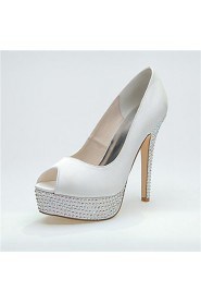 Women's Wedding Shoes Heels/Peep Toe/Platform Heels Wedding/Party & Evening Black/Blue/Pink/Purple/Ivory/White/Silver