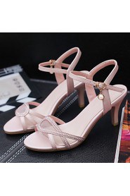Women's Shoes Stiletto Heels/Sling back Sandals Office & Career/Dress Pink/White