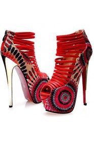 Women's Shoes Peep Toe Stiletto Heel Pumps Shoes