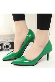 Women's Shoes Stiletto Heel Pointed Toe Heels Dress Black / Green / Pink / Red