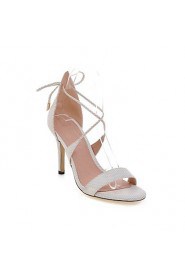 Women's Shoes Stiletto Heel Heels / Ankle Strap Sandals Party & Evening / Dress / Casual Pink / White /Gray
