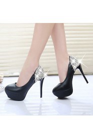 Women's Shoes Fashion Stiletto Heel Round Toe Platform Heels Party & Evening / Dress Black / Red / White