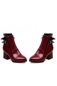 Women's Shoes Chunky Heel Pointed Toe Ankle Boots More Colors available