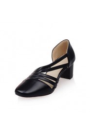 Women's Shoes Chunky Heel Heels / Square Toe Heels Office & Career / Dress / Casual Black / Red / Almond / Beige
